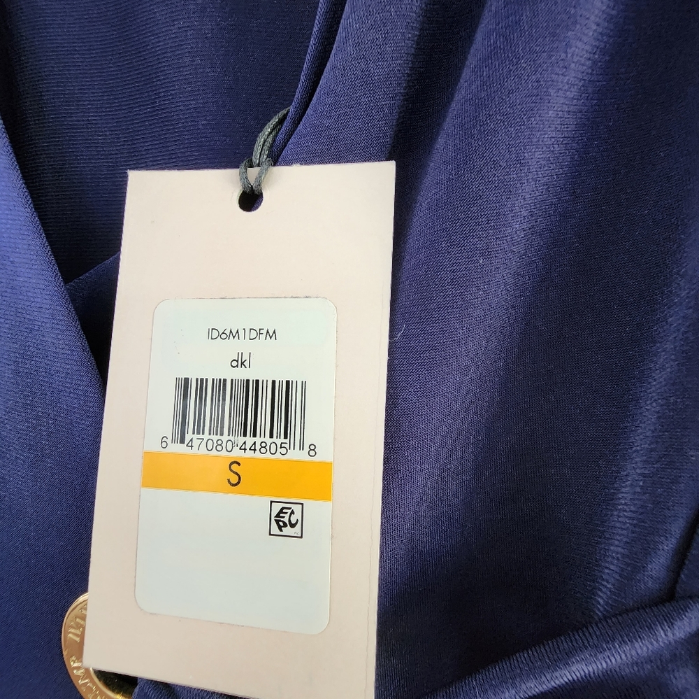Beautiful Navy Wrap Dress - Picture 4 of 6